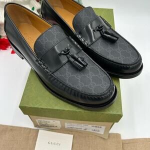 Men's Gucci GG Supreme, tassel loafers size 13 made in Italy